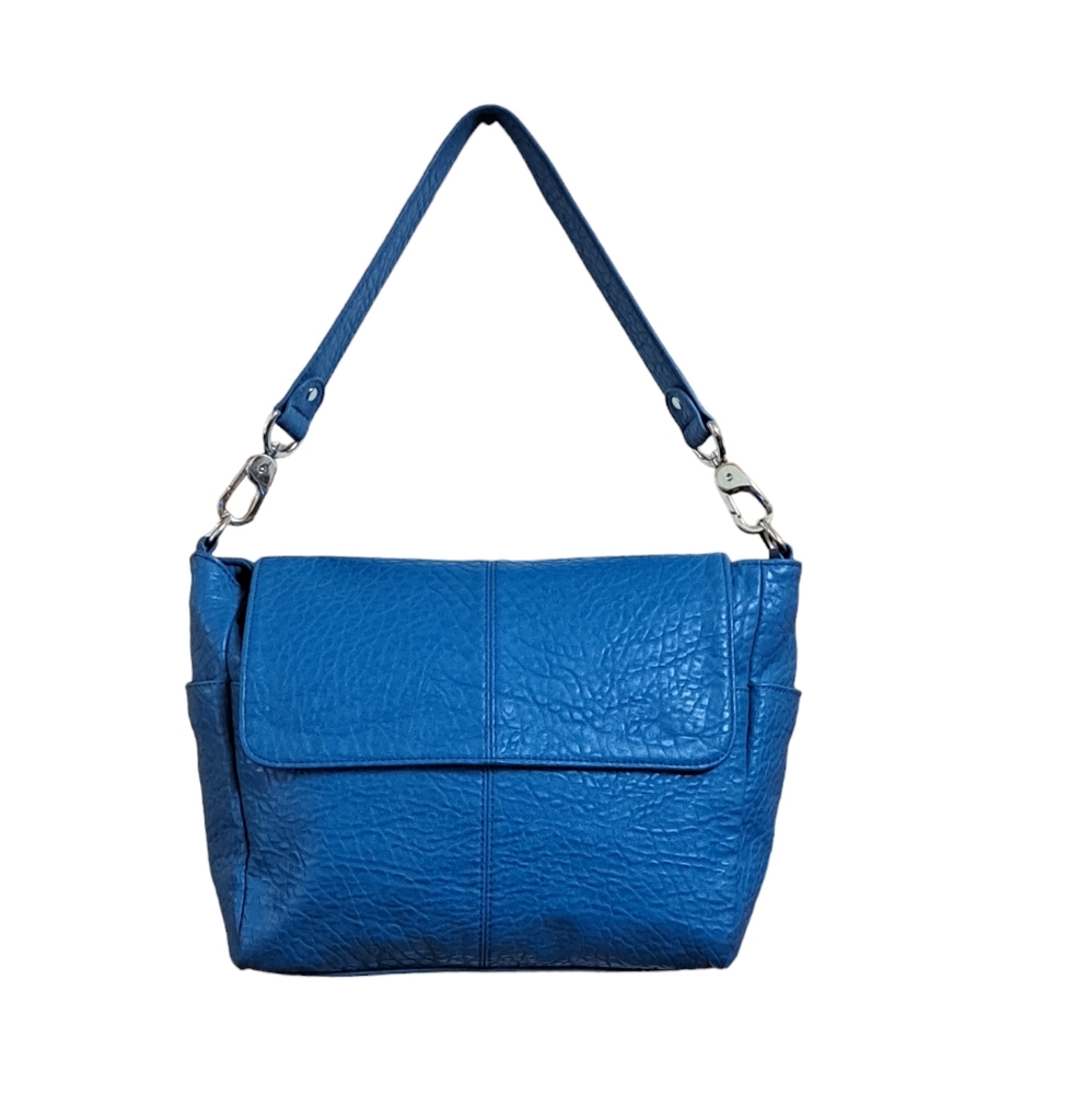 Jewell By 31 Blue Handbag Purse Satchel Women's  Faux Leather 12x10" Colorful - Picture 2 of 13